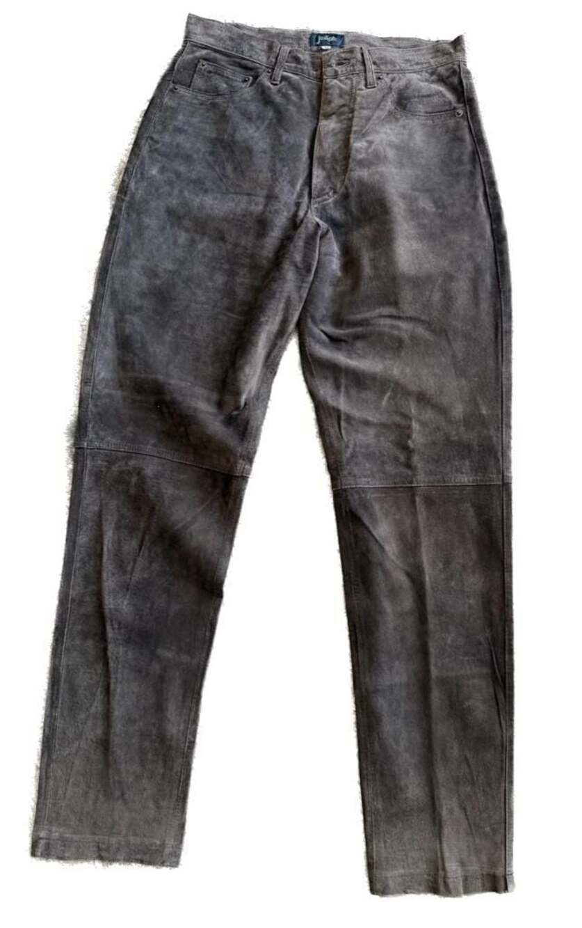 VTG For Joseph: Brown Suede Leather Straight Leg Pants Size 29